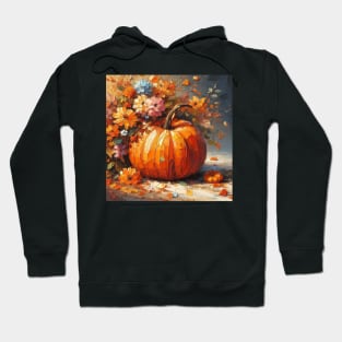 Pumpkin with Flowers Hoodie